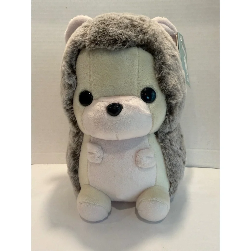 Bellzi Hedgi Hedgehog Plush Stuffed Animal Grey White Collectible Toy HEDGI NWT